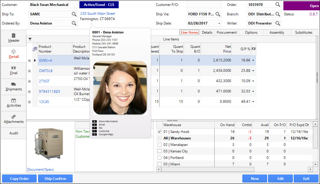 screenshot of DDI System